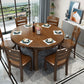 Massief houten moderne eetkamer diner keukentafel 4 poten eettafel