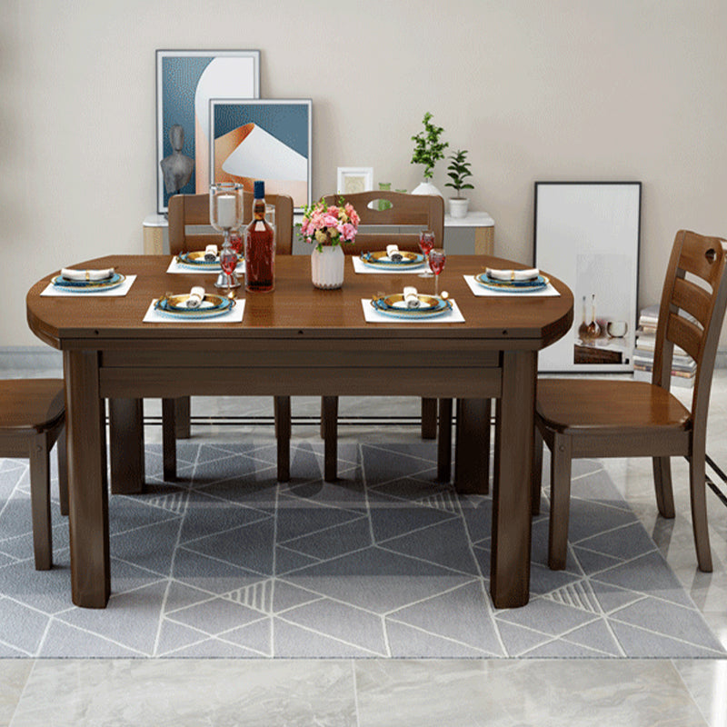 Massief houten moderne eetkamer diner keukentafel 4 poten eettafel