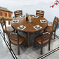 Massief houten moderne eetkamer diner keukentafel 4 poten eettafel