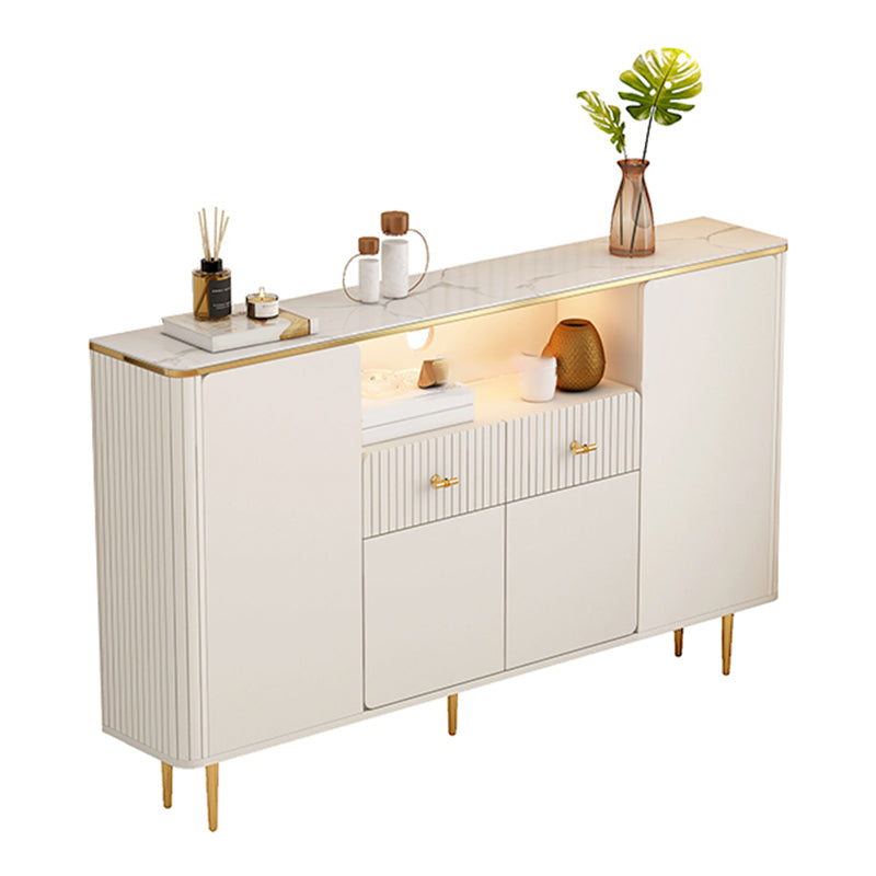 Stone TV Stand Console Glam Media Console TV Stand with Drawers 55"L x 12"W x 33"H Clearhalo 'furn' 'furn_tv_stands_entertainment_centers' 'Furniture' 'Living Room Furniture' 'TV Stands & Entertainment Centers' 'TV Stands & Media Storage Furniture' 'tv_stands_entertainment_centers' 7369122