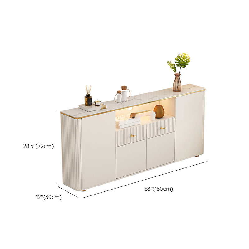 Stone TV Stand Console Glam Media Console TV Stand with Drawers Clearhalo 'furn' 'furn_tv_stands_entertainment_centers' 'Furniture' 'Living Room Furniture' 'TV Stands & Entertainment Centers' 'TV Stands & Media Storage Furniture' 'tv_stands_entertainment_centers' 7369134