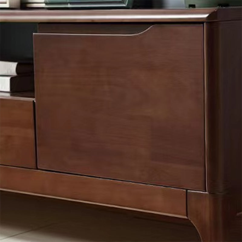 Scandinavian Media Console Solid Wood TV Console with Drawers Clearhalo 'furn' 'furn_tv_stands_entertainment_centers' 'Furniture' 'Living Room Furniture' 'TV Stands & Entertainment Centers' 'TV Stands & Media Storage Furniture' 'tv_stands_entertainment_centers' 7369163