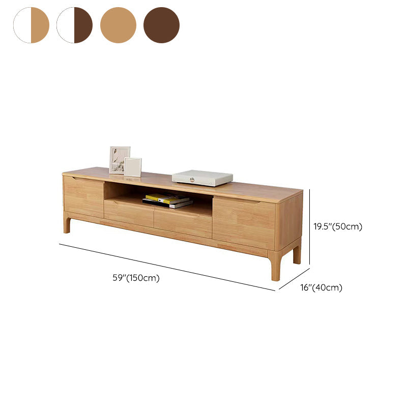 Scandinavian Media Console Solid Wood TV Console with Drawers Clearhalo 'furn' 'furn_tv_stands_entertainment_centers' 'Furniture' 'Living Room Furniture' 'TV Stands & Entertainment Centers' 'TV Stands & Media Storage Furniture' 'tv_stands_entertainment_centers' 7369168