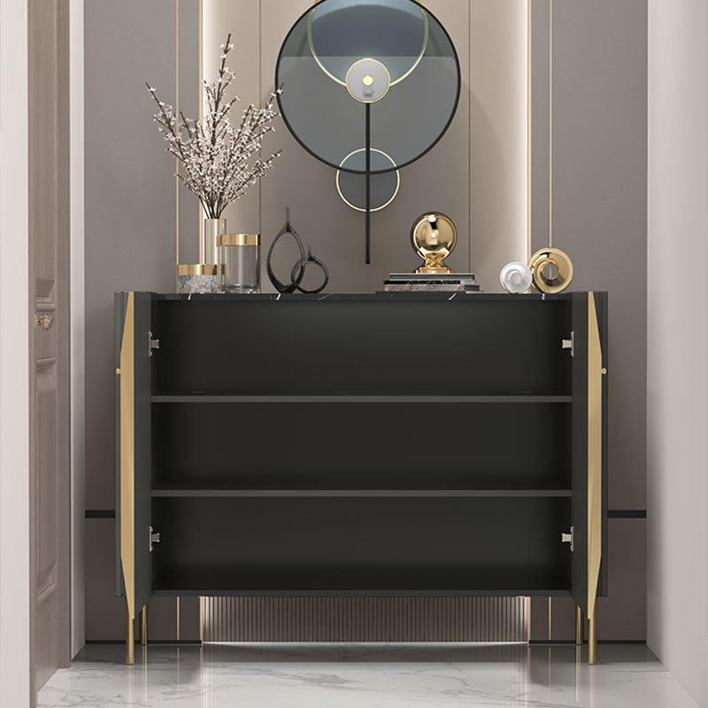 Sideboard a buffet in legno moderno ingegnerizzato 35,4 "Sideboard alta con gambe in acciaio inossidabile