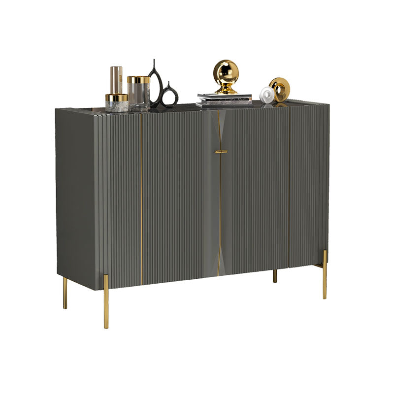 Sideboard a buffet in legno moderno ingegnerizzato 35,4 "Sideboard alta con gambe in acciaio inossidabile