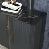 Sideboard a buffet in legno moderno ingegnerizzato 35,4 "Sideboard alta con gambe in acciaio inossidabile