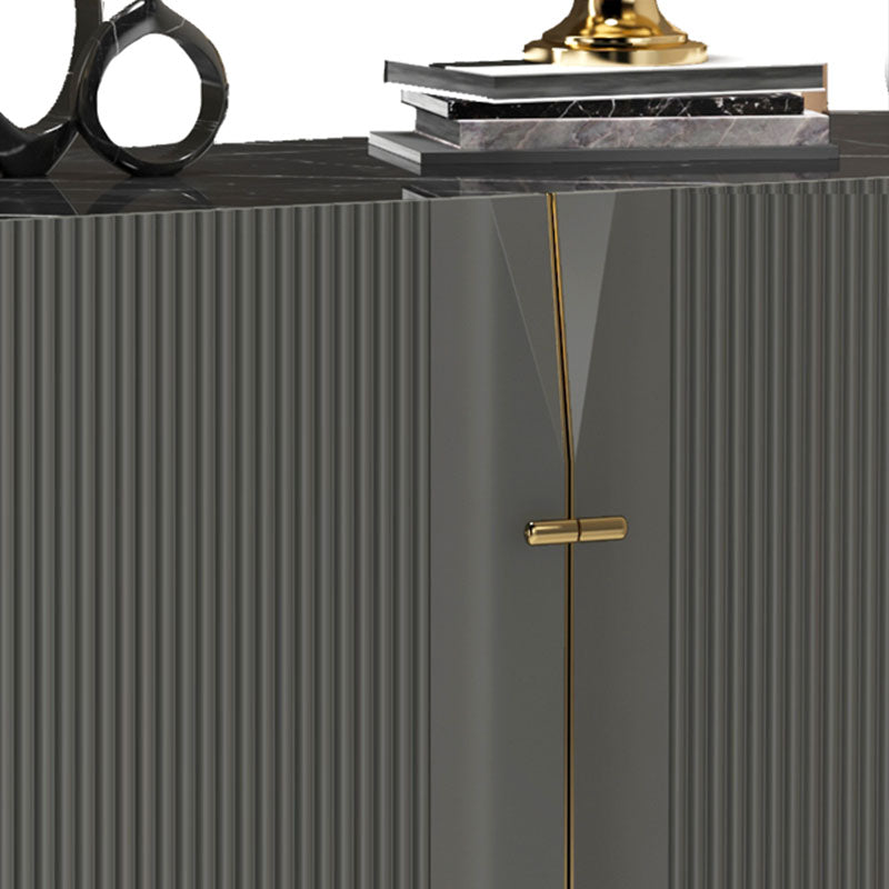 Sideboard a buffet in legno moderno ingegnerizzato 35,4 "Sideboard alta con gambe in acciaio inossidabile