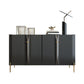 Sideboard a buffet in legno moderno ingegnerizzato 35,4 "Sideboard alta con gambe in acciaio inossidabile