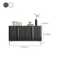 Sideboard a buffet in legno moderno ingegnerizzato 35,4 "Sideboard alta con gambe in acciaio inossidabile