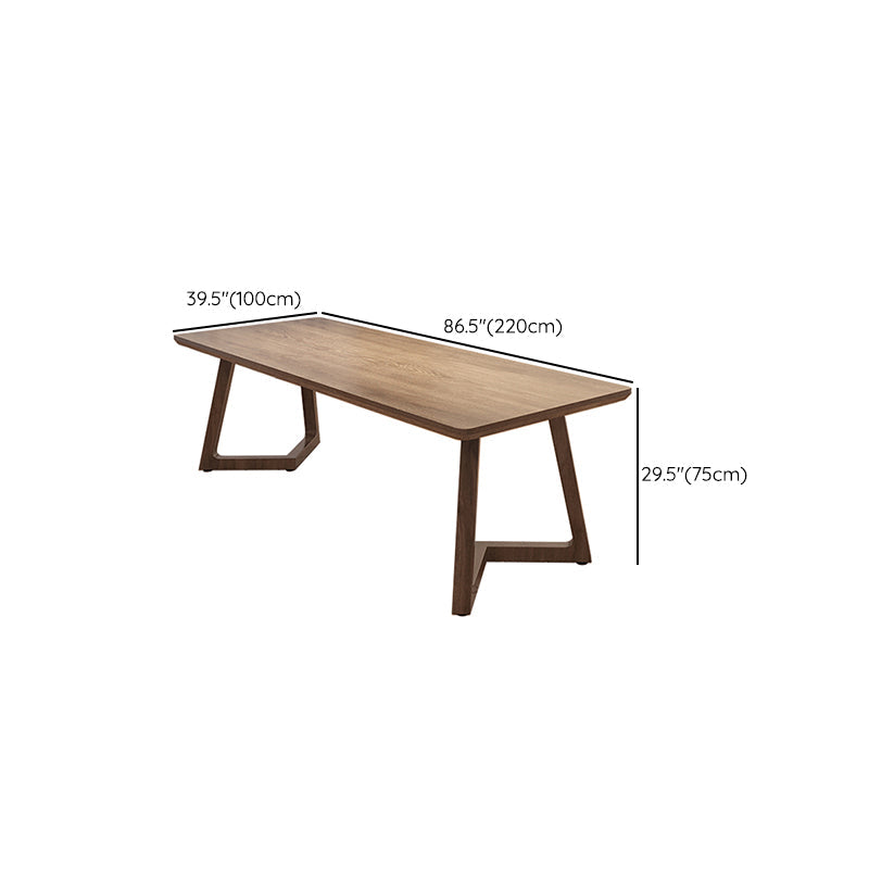 Modern Wood Writing Desk 29.53 "Desk de oficina rectangular de alto con base de trineo