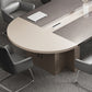 Contemporary Artificial Wood Writing Desk Oval Office Desk for Office Clearhalo 'furn' 'furn_office_desk' 'Furniture' 'Office Desks' 'Office Furniture' 'office_desk' 7369271