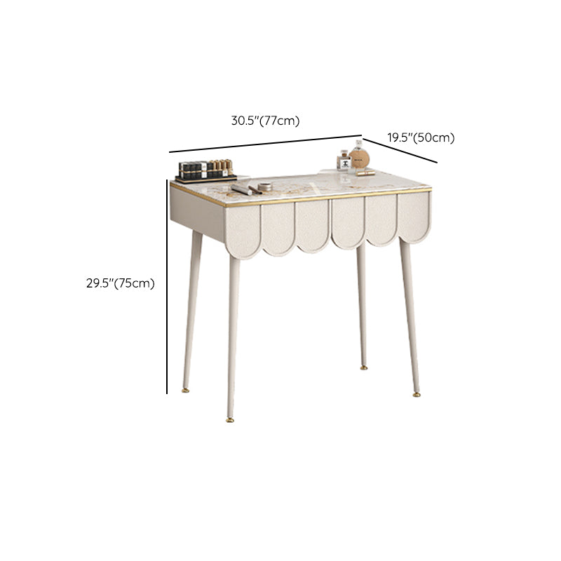 Escritorio moderno de oficina de forma rectangular escritura de piedra en blanco