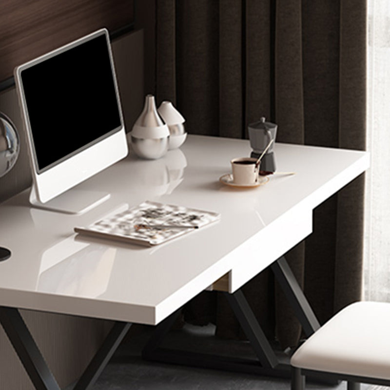 Rectangular Solid Wood Office Desk Antique Finish Computer Desk Clearhalo 'furn' 'furn_office_desk' 'Furniture' 'Office Desks' 'Office Furniture' 'office_desk' 7369344