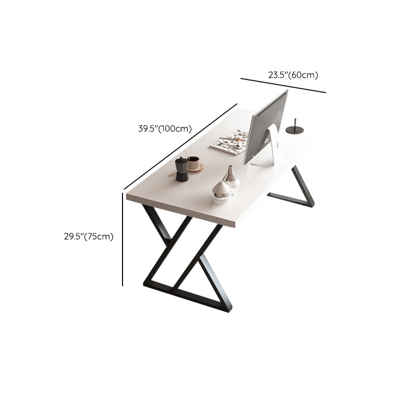 Rectangular Solid Wood Office Desk Antique Finish Computer Desk Clearhalo 'furn' 'furn_office_desk' 'Furniture' 'Office Desks' 'Office Furniture' 'office_desk' 7369345