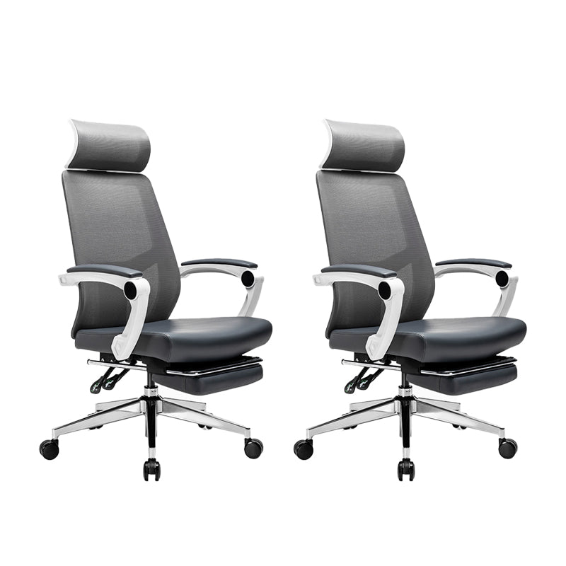 Chaise de bureau pivotante moderne en maille à bras rembourrée avec chaise d'appui