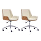 Modern Swivel Desk Chair Faux Leather Conference Mid Back Chair