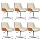 Modern Swivel Desk Chair Faux Leather Conference Mid Back Chair