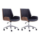 Modern Swivel Desk Chair Faux Leather Conference Mid Back Chair