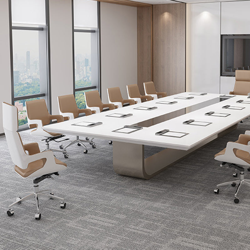 Chaise de gestion pivotante contemporaine chaise de bureau marron en cuir en cuir en cuir