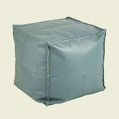 Modern Orange Pure Color Pouf PU Leather Water Resistant Pouf Light Green 1 Piece Clearhalo 'furn' 'furn_ottomans_poufs' 'Furniture' 'Living Room Furniture' 'Ottomans & Poufs' 'ottomans_poufs' 7369559