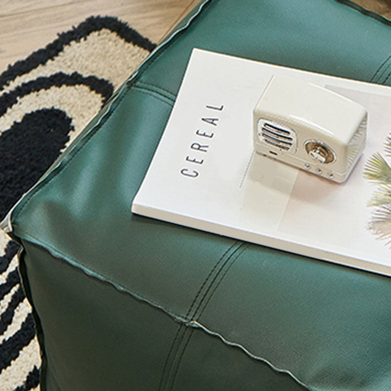 Modern Orange Pure Color Pouf PU Leather Water Resistant Pouf Clearhalo 'furn' 'furn_ottomans_poufs' 'Furniture' 'Living Room Furniture' 'Ottomans & Poufs' 'ottomans_poufs' 7369560