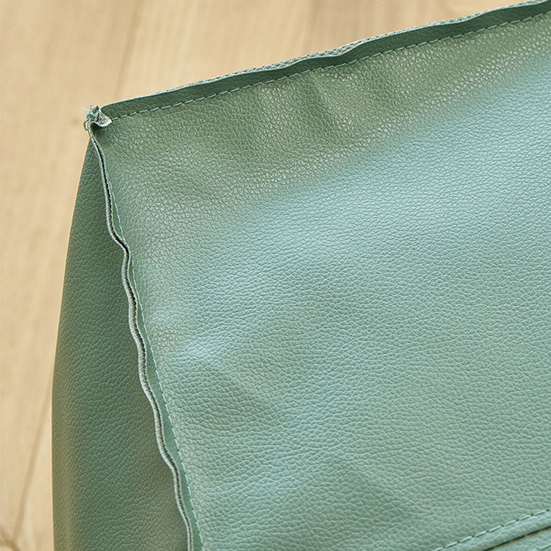 Modern Orange Pure Color Pouf PU Leather Water Resistant Pouf Clearhalo 'furn' 'furn_ottomans_poufs' 'Furniture' 'Living Room Furniture' 'Ottomans & Poufs' 'ottomans_poufs' 7369562