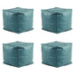 Modern Orange Pure Color Pouf PU Leather Water Resistant Pouf Blue 4 Piece Set Clearhalo 'furn' 'furn_ottomans_poufs' 'Furniture' 'Living Room Furniture' 'Ottomans & Poufs' 'ottomans_poufs' 7369571