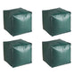 Modern Orange Pure Color Pouf PU Leather Water Resistant Pouf Dark Green 4 Piece Set Clearhalo 'furn' 'furn_ottomans_poufs' 'Furniture' 'Living Room Furniture' 'Ottomans & Poufs' 'ottomans_poufs' 7369573