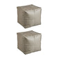 Modern Orange Pure Color Pouf PU Leather Water Resistant Pouf Grey 2 Piece Set Clearhalo 'furn' 'furn_ottomans_poufs' 'Furniture' 'Living Room Furniture' 'Ottomans & Poufs' 'ottomans_poufs' 7369578