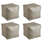 Modern Orange Pure Color Pouf PU Leather Water Resistant Pouf Grey 4 Piece Set Clearhalo 'furn' 'furn_ottomans_poufs' 'Furniture' 'Living Room Furniture' 'Ottomans & Poufs' 'ottomans_poufs' 7369579