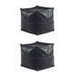 Modern Orange Pure Color Pouf PU Leather Water Resistant Pouf Black 2 Piece Set Clearhalo 'furn' 'furn_ottomans_poufs' 'Furniture' 'Living Room Furniture' 'Ottomans & Poufs' 'ottomans_poufs' 7369584