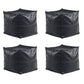 Modern Orange Pure Color Pouf PU Leather Water Resistant Pouf Black 4 Piece Set Clearhalo 'furn' 'furn_ottomans_poufs' 'Furniture' 'Living Room Furniture' 'Ottomans & Poufs' 'ottomans_poufs' 7369585