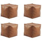Modern Orange Pure Color Pouf PU Leather Water Resistant Pouf Brown 4 Piece Set Clearhalo 'furn' 'furn_ottomans_poufs' 'Furniture' 'Living Room Furniture' 'Ottomans & Poufs' 'ottomans_poufs' 7369587