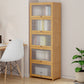 Contemporary Wood Accent Cabinet Rectangle Storage Cabinet with Glass Top