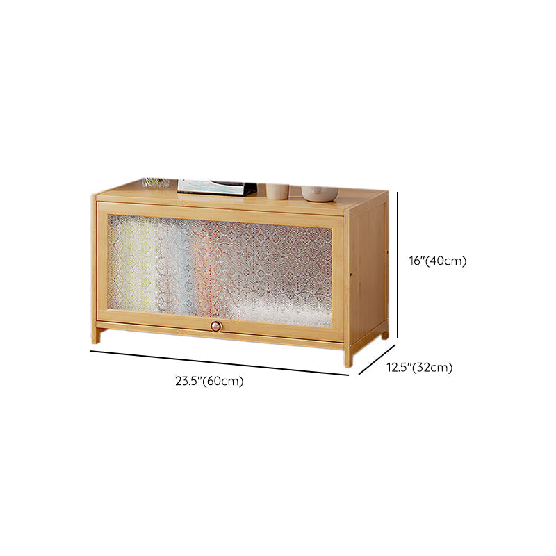 Armadio contemporaneo di accento in legno mobile rettangolo con top di vetro