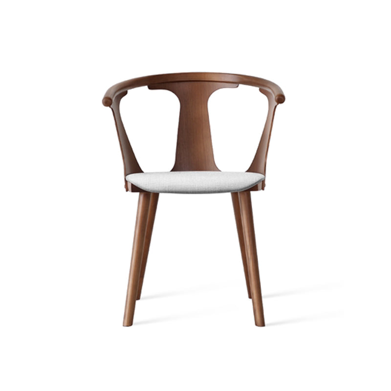 Solid Wood Side Chair Fixed Back Lounge Chair for Living Room Walnut Cotton and Linen 1 Piece Clearhalo 'Accent Chairs' 'accent_chairs' 'Chairs & Seating' 'furn' 'furn_accent_chairs' 'Furniture' 'Living Room Furniture' 7369848