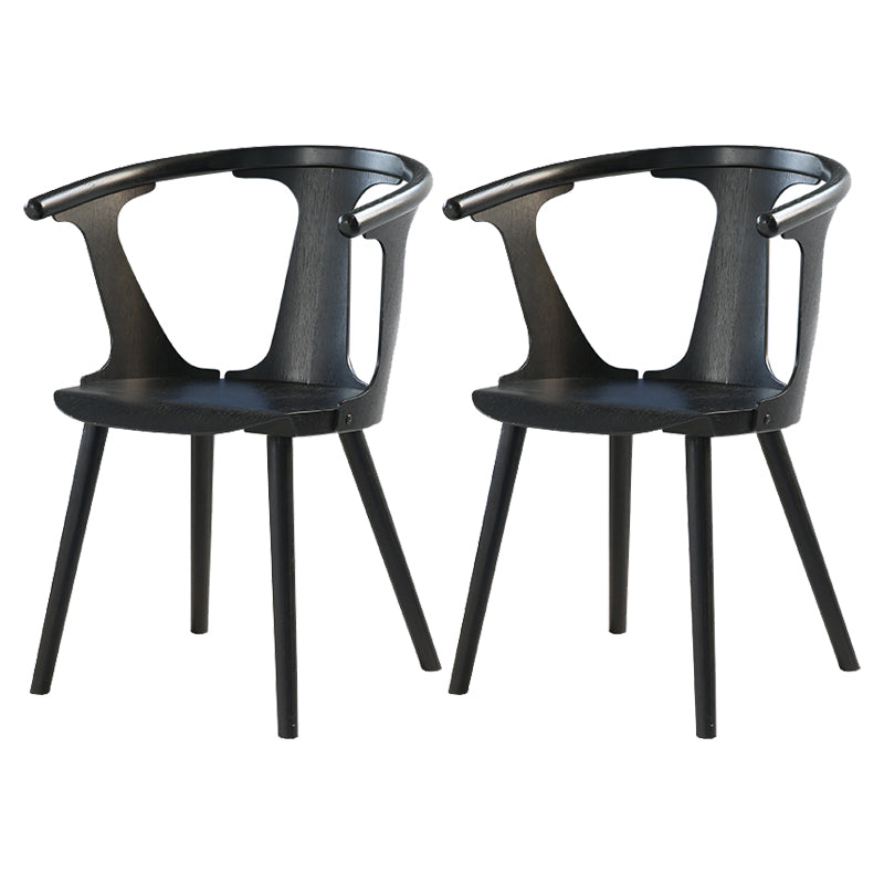 Solid Wood Side Chair Fixed Back Lounge Chair for Living Room Black Upholstery Not Included 2 Piece Set Clearhalo 'Accent Chairs' 'accent_chairs' 'Chairs & Seating' 'furn' 'furn_accent_chairs' 'Furniture' 'Living Room Furniture' 7369861