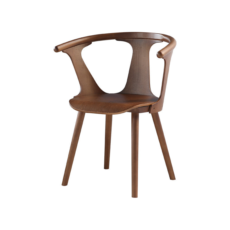 Solid Wood Side Chair Fixed Back Lounge Chair for Living Room Walnut Upholstery Not Included 1 Piece Clearhalo 'Accent Chairs' 'accent_chairs' 'Chairs & Seating' 'furn' 'furn_accent_chairs' 'Furniture' 'Living Room Furniture' 7369867