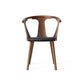 Solid Wood Side Chair Fixed Back Lounge Chair for Living Room Walnut PU（Polyurethane） 1 Piece Clearhalo 'Accent Chairs' 'accent_chairs' 'Chairs & Seating' 'furn' 'furn_accent_chairs' 'Furniture' 'Living Room Furniture' 7369873