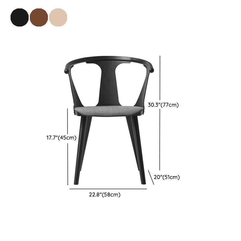 Solid Wood Side Chair Fixed Back Lounge Chair for Living Room Clearhalo 'Accent Chairs' 'accent_chairs' 'Chairs & Seating' 'furn' 'furn_accent_chairs' 'Furniture' 'Living Room Furniture' 7369876