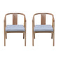 Sloped Arms Side Chair Fixed Back Lounge Chair for Living Room Wood Cotton and Linen 2 Piece Set Clearhalo 'Accent Chairs' 'accent_chairs' 'Chairs & Seating' 'furn' 'furn_accent_chairs' 'Furniture' 'Living Room Furniture' 7369880