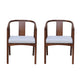 Sloped Arms Side Chair Fixed Back Lounge Chair for Living Room Walnut Cotton and Linen 2 Piece Set Clearhalo 'Accent Chairs' 'accent_chairs' 'Chairs & Seating' 'furn' 'furn_accent_chairs' 'Furniture' 'Living Room Furniture' 7369884