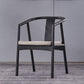 Sloped Arms Side Chair Fixed Back Lounge Chair for Living Room Black Cotton and Linen 1 Piece Clearhalo 'Accent Chairs' 'accent_chairs' 'Chairs & Seating' 'furn' 'furn_accent_chairs' 'Furniture' 'Living Room Furniture' 7369886