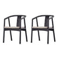 Sloped Arms Side Chair Fixed Back Lounge Chair for Living Room Black Cotton and Linen 2 Piece Set Clearhalo 'Accent Chairs' 'accent_chairs' 'Chairs & Seating' 'furn' 'furn_accent_chairs' 'Furniture' 'Living Room Furniture' 7369888