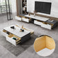 Stone 4 Legs Cocktail Table Rectangle Single Coffee Table with Drawer Clearhalo 'Coffee & Accent Tables' 'Coffee Tables' 'coffee_tables' 'furn' 'furn_coffee_tables' 'Furniture' 'Living Room Furniture' 7370649