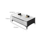 Stone 4 Legs Cocktail Table Rectangle Single Coffee Table with Drawer Clearhalo 'Coffee & Accent Tables' 'Coffee Tables' 'coffee_tables' 'furn' 'furn_coffee_tables' 'Furniture' 'Living Room Furniture' 7370652
