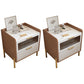 Classic Glam Bed Nightstand Stone Accent Table Nightstand with Drawers Orange 2 Piece Set Clearhalo 'Bedroom Furniture' 'furn' 'furn_night_stand' 'Furniture' 'night_stand' 'Nightstands' 7371089