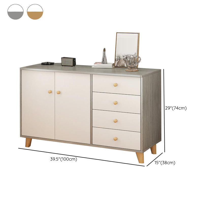 Cofre de almacenamiento de madera ultra moderna de 14.82 pulgadas de ancho de almacenamiento de almacenamiento