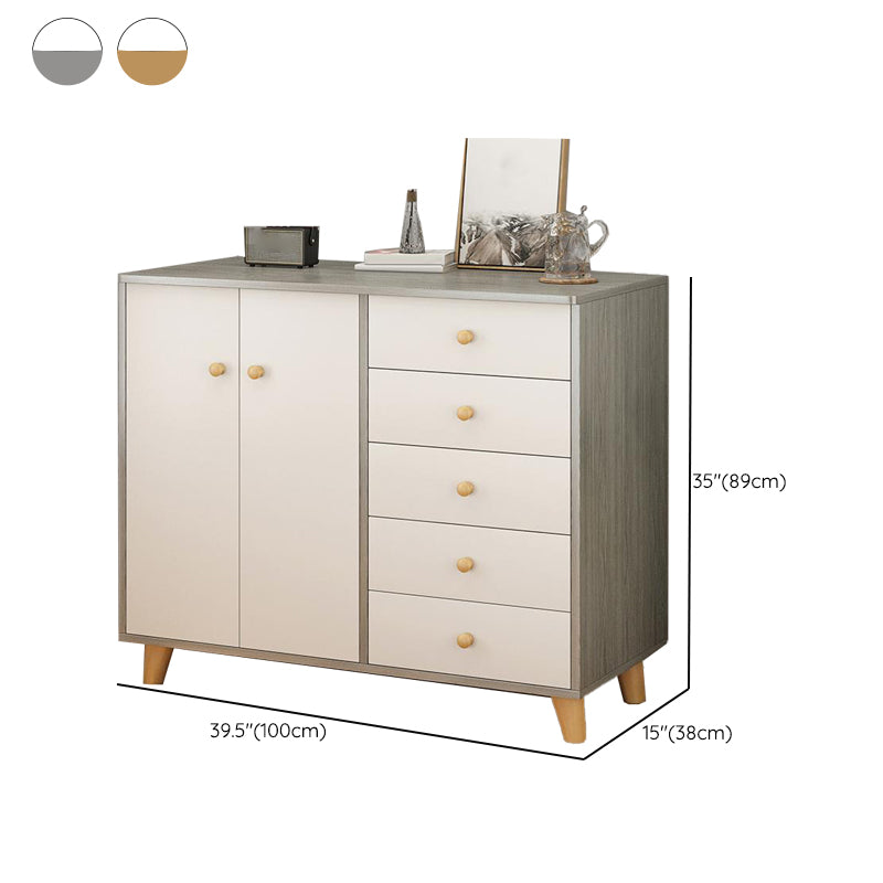 Cofre de almacenamiento de madera ultra moderna de 14.82 pulgadas de ancho de almacenamiento de almacenamiento