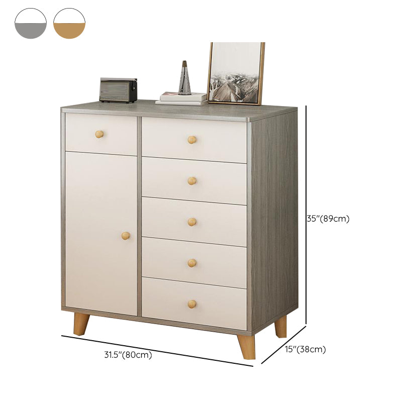 Cofre de almacenamiento de madera ultra moderna de 14.82 pulgadas de ancho de almacenamiento de almacenamiento